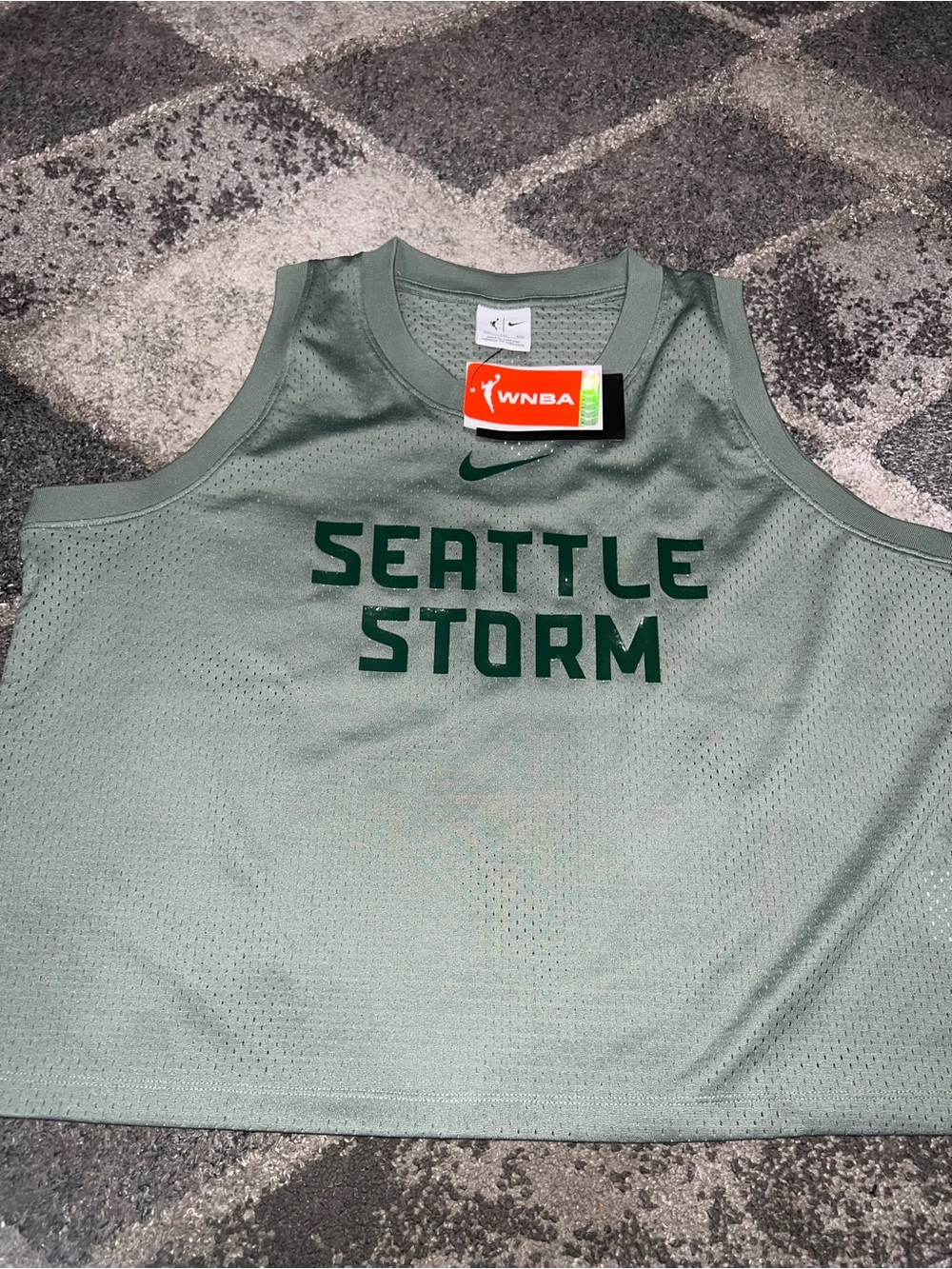 Seattle Storm Nike WNBA Sage Green Crop Jersey